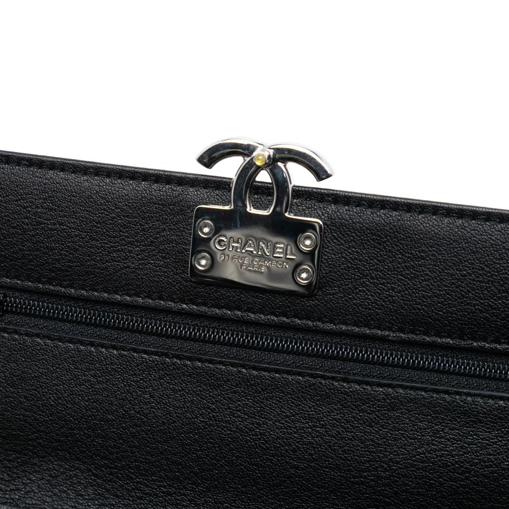 Chanel AB Chanel Black Calf Leather Quilted skin Urban Companion Wallet on Chain Italy