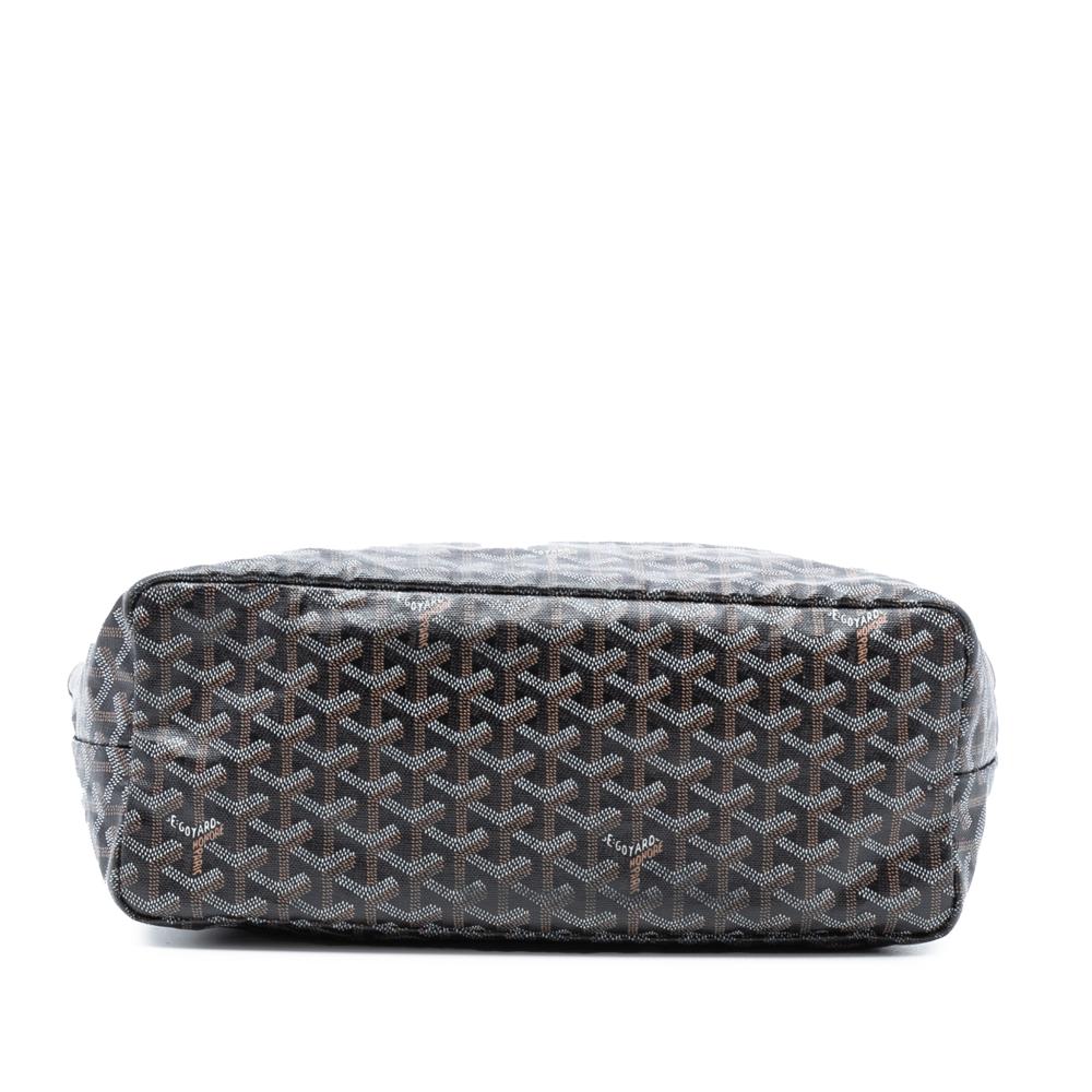 Goyard AB Goyard Black Coated Canvas Fabric Goyardine Saint Louis PM France