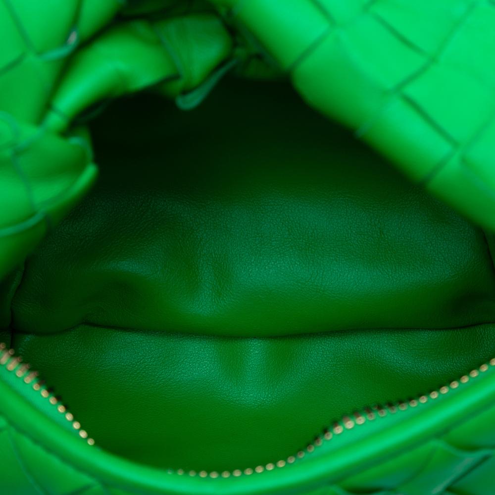Bottega Veneta AB Bottega Veneta Green Nappa Leather Leather Mini Nappa Intrecciato Jodie Italy