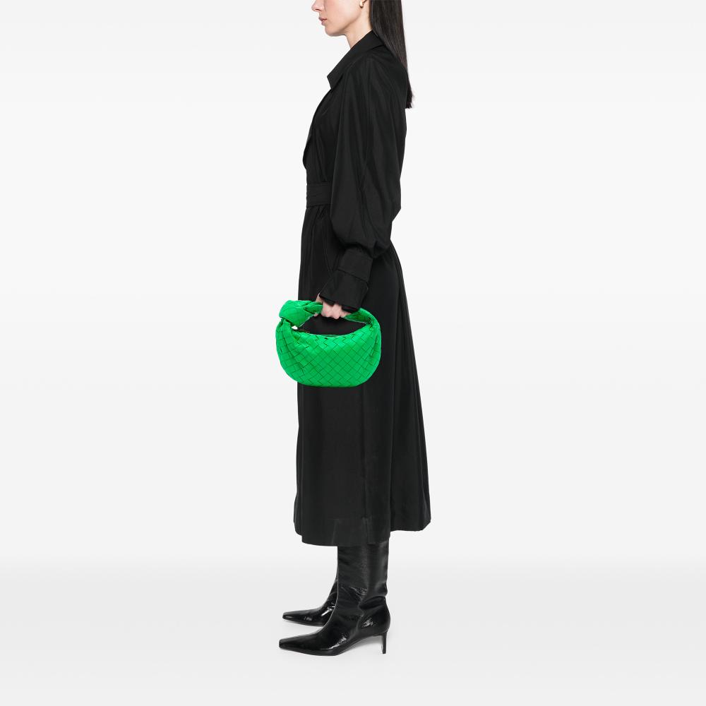 Bottega Veneta AB Bottega Veneta Green Nappa Leather Leather Mini Nappa Intrecciato Jodie Italy
