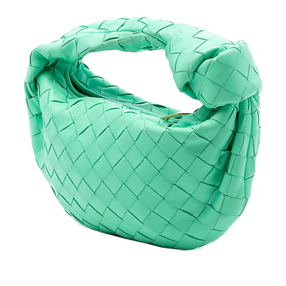 Bottega Veneta AB Bottega Veneta Green Light Green Nappa Leather Leather Mini Nappa Intrecciato Jodie Italy