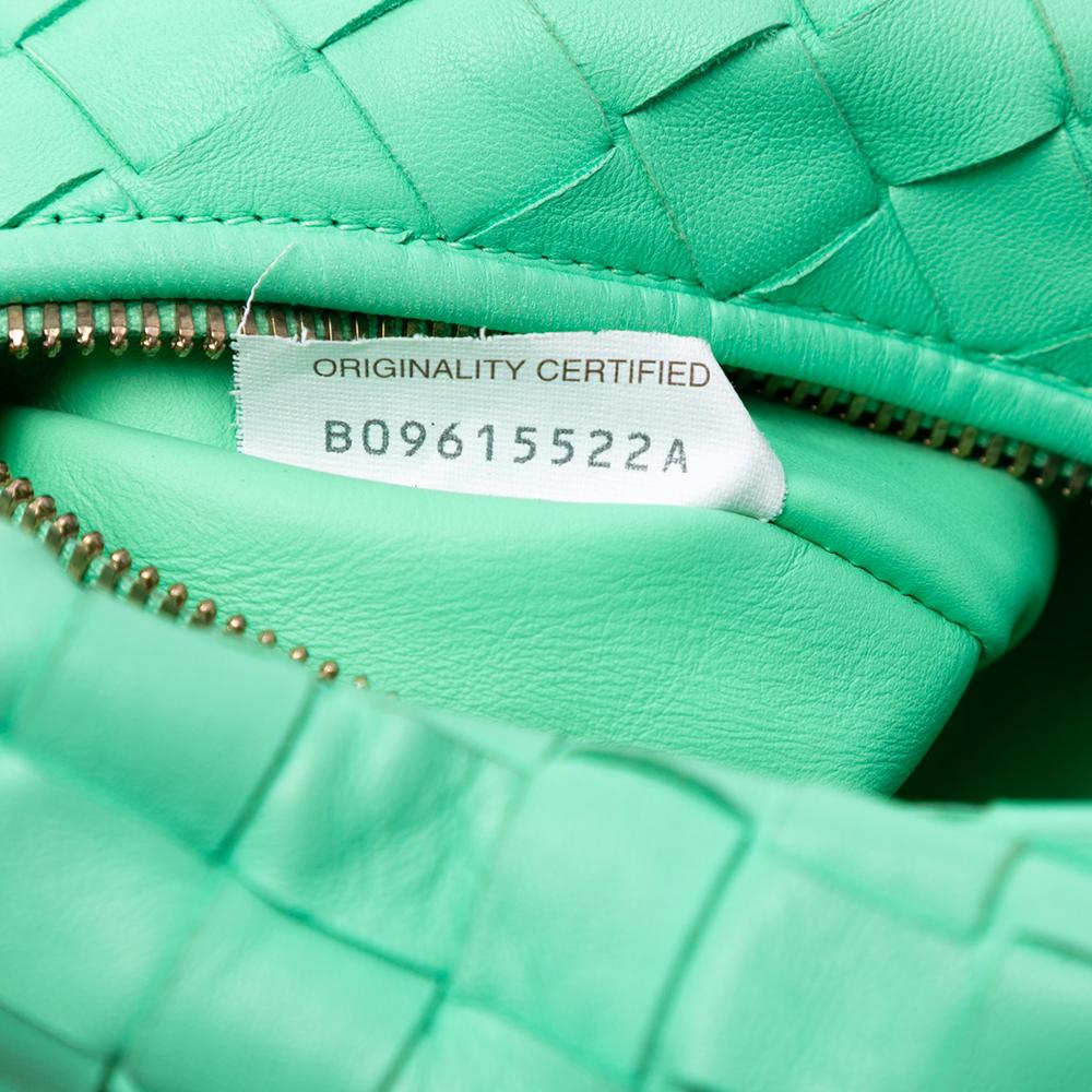 Bottega Veneta AB Bottega Veneta Green Light Green Nappa Leather Leather Mini Nappa Intrecciato Jodie Italy