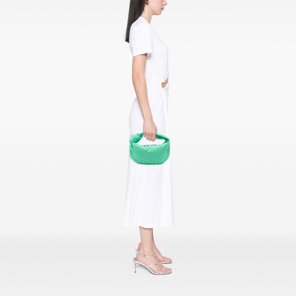 Bottega Veneta AB Bottega Veneta Green Light Green Nappa Leather Leather Mini Nappa Intrecciato Jodie Italy
