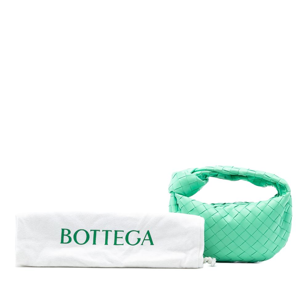 Bottega Veneta AB Bottega Veneta Green Light Green Nappa Leather Leather Mini Nappa Intrecciato Jodie Italy