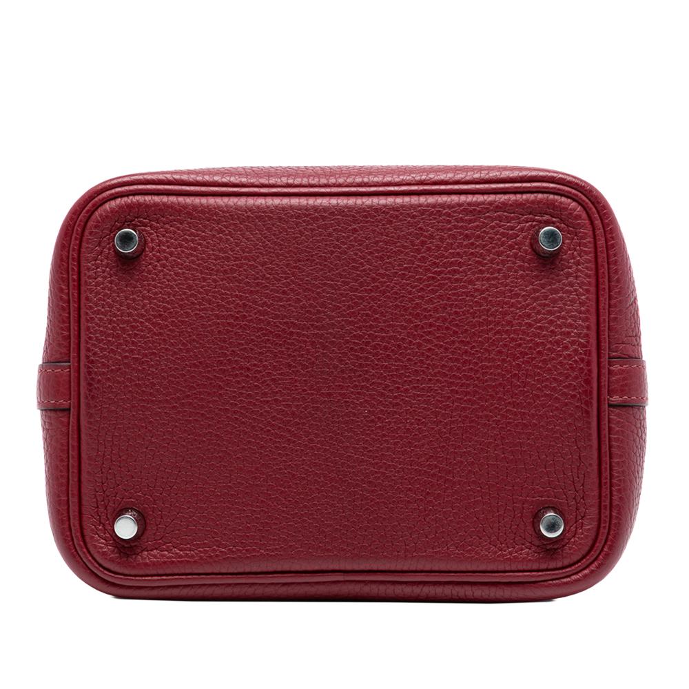 Hermès AB Hermès Red Calf Leather Clemence Picotin Lock 18 France