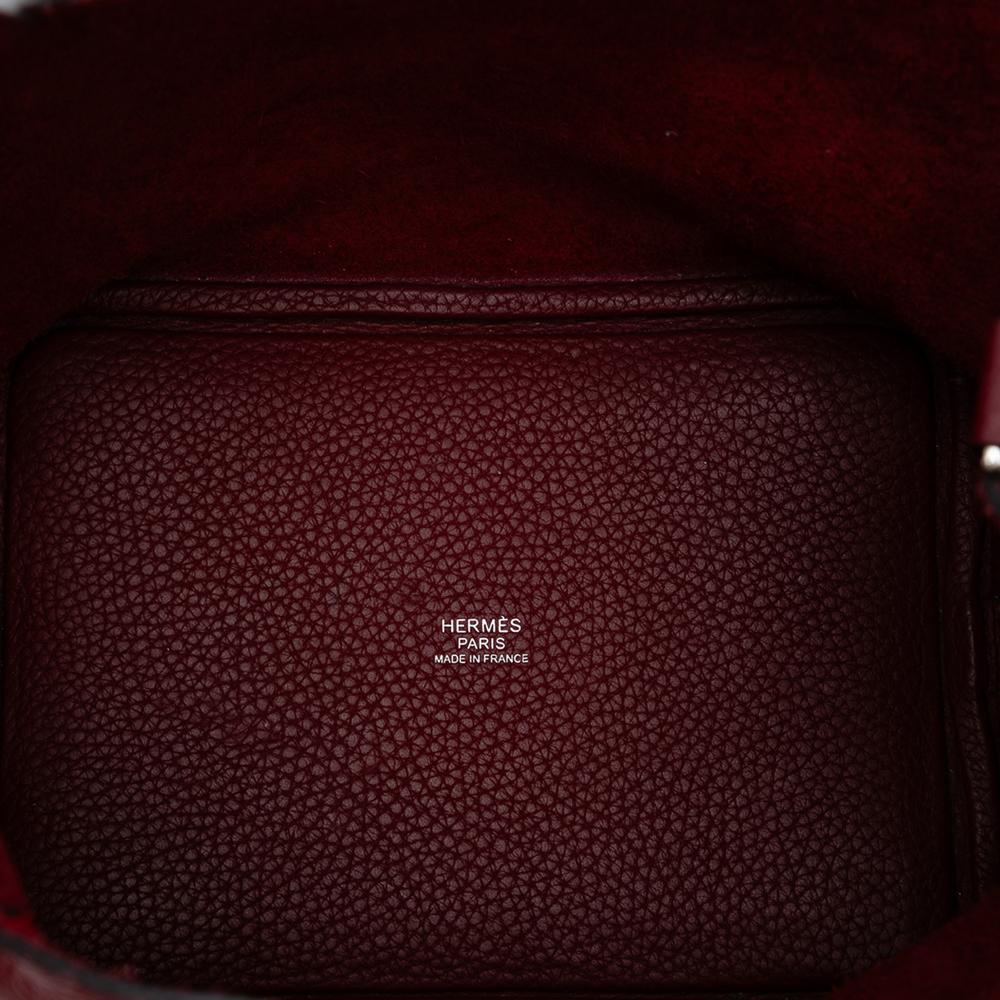 Hermès AB Hermès Red Calf Leather Clemence Picotin Lock 18 France