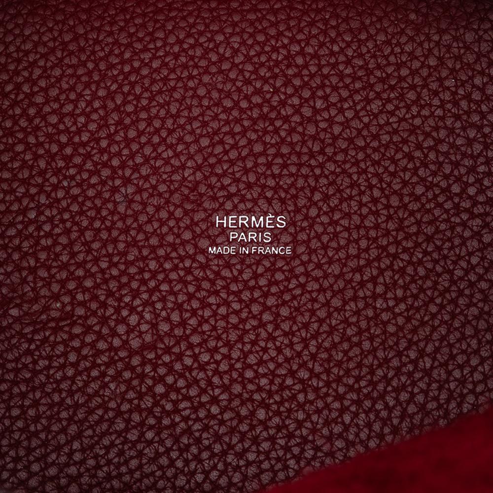 Hermès AB Hermès Red Calf Leather Clemence Picotin Lock 18 France