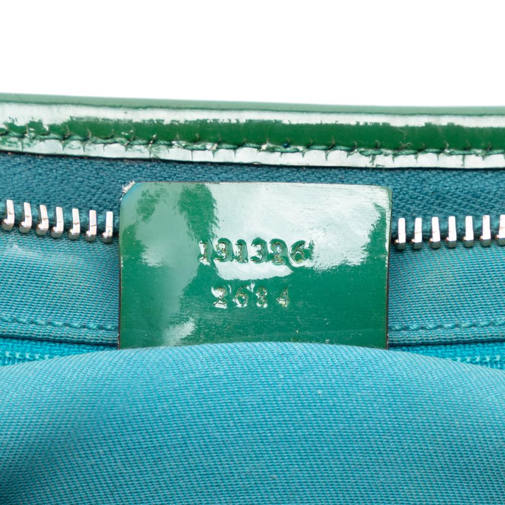 Gucci B Gucci Brown Beige with Green Canvas Fabric GG Abbey D Ring Crossbody Italy