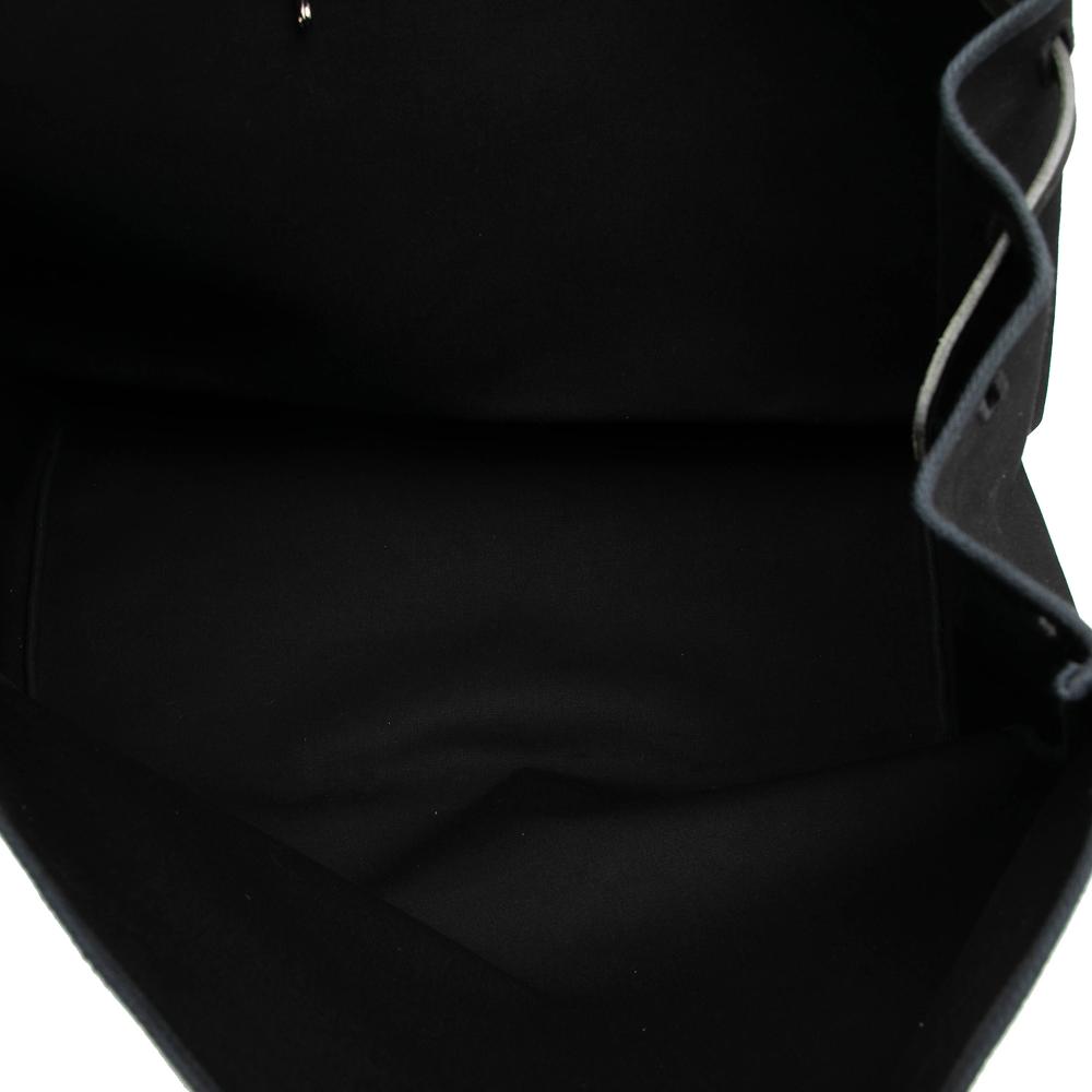 Hermès B Hermès Black Canvas Fabric Toile Militaire Vache Hunter Herbag Zip Retourne Cabine 50 France