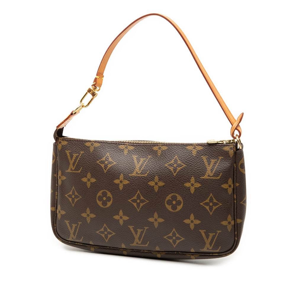 Louis Vuitton B Louis Vuitton Brown Monogram Canvas Fabric Monogram Pochette Accessoires France
