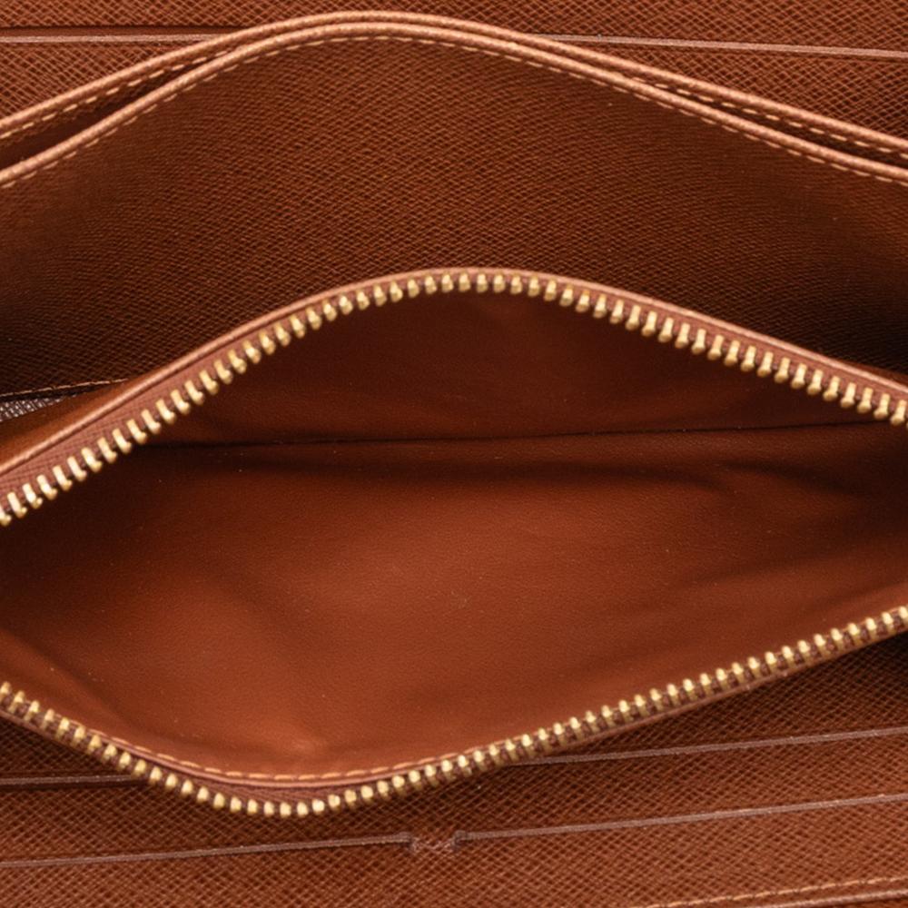 Louis Vuitton B Louis Vuitton Brown Monogram Canvas Fabric Monogram Zippy Long Wallet Spain