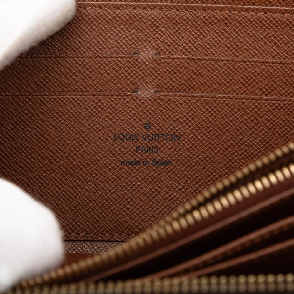 Louis Vuitton B Louis Vuitton Brown Monogram Canvas Fabric Monogram Zippy Long Wallet Spain
