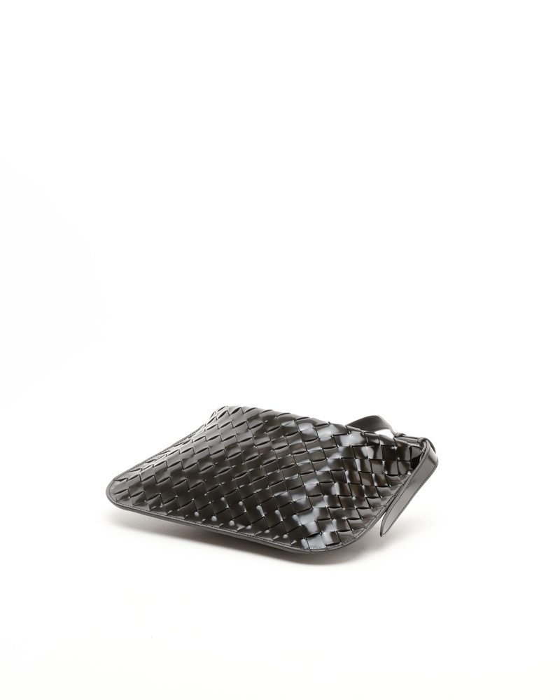 Bottega Veneta Patent Intrecciato Shoulder Bag