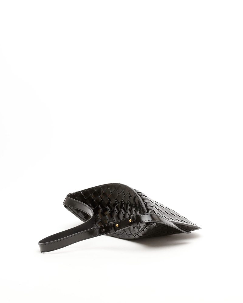 Bottega Veneta Patent Intrecciato Shoulder Bag