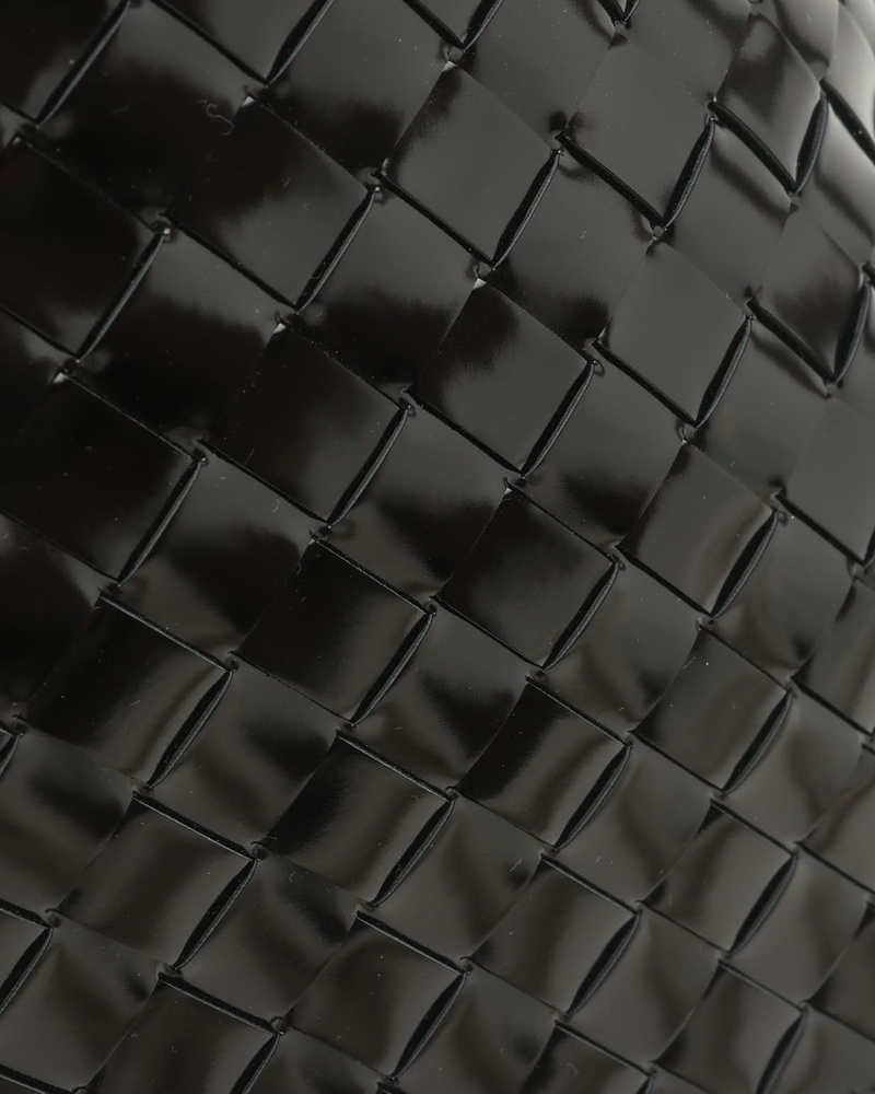 Bottega Veneta Patent Intrecciato Shoulder Bag