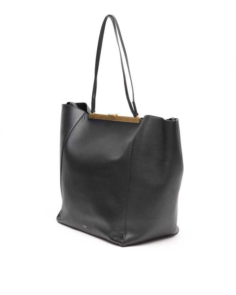 Celine Céline Large Cabas Clasp Tote Bag