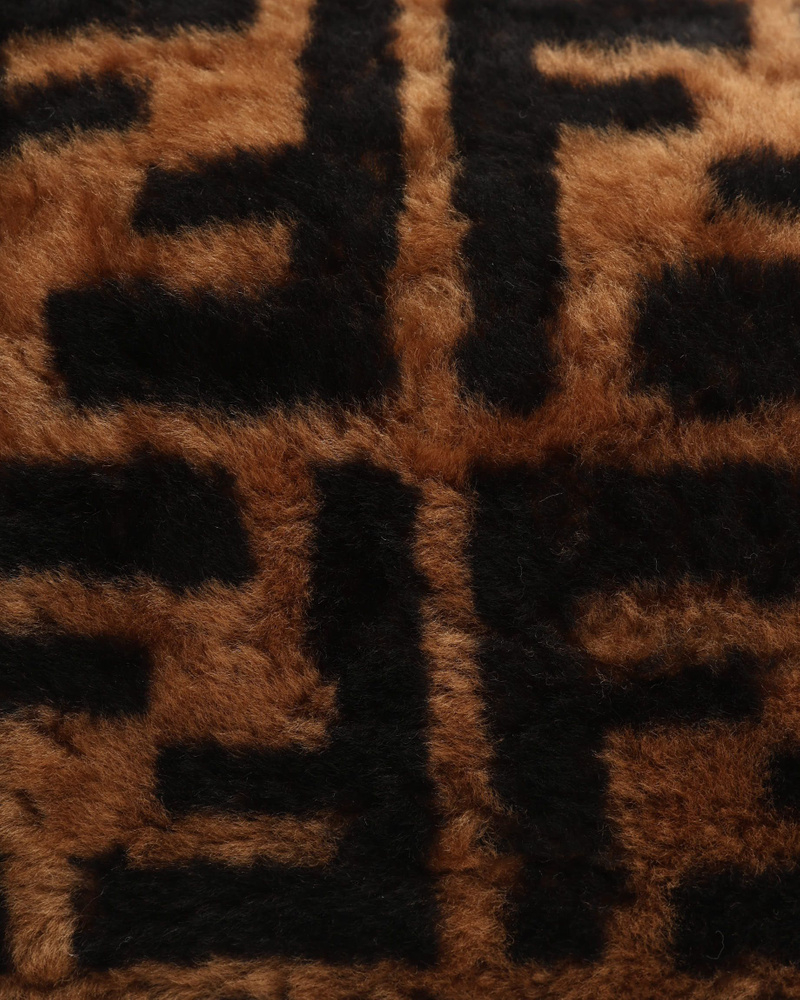 Fendi Shearling Zucca Baguette Bag