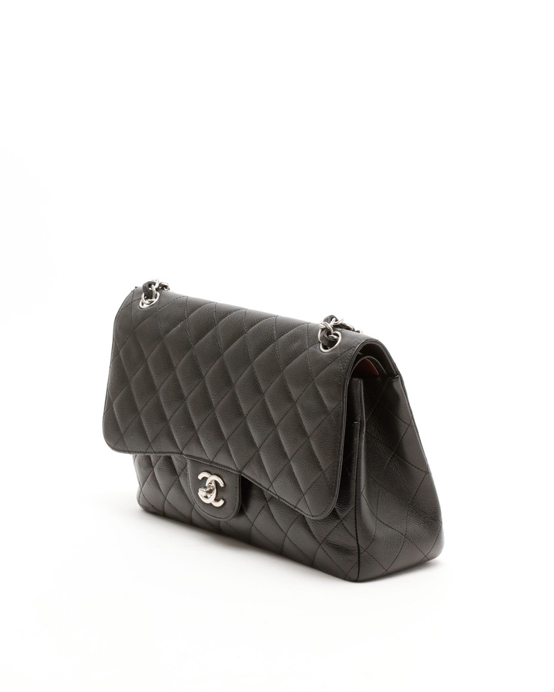 Chanel Classic Jumbo Caviar Double Flap Bag