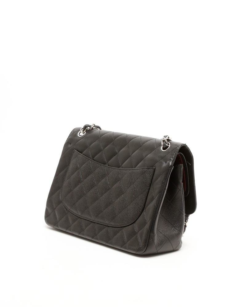 Chanel Classic Jumbo Caviar Double Flap Bag