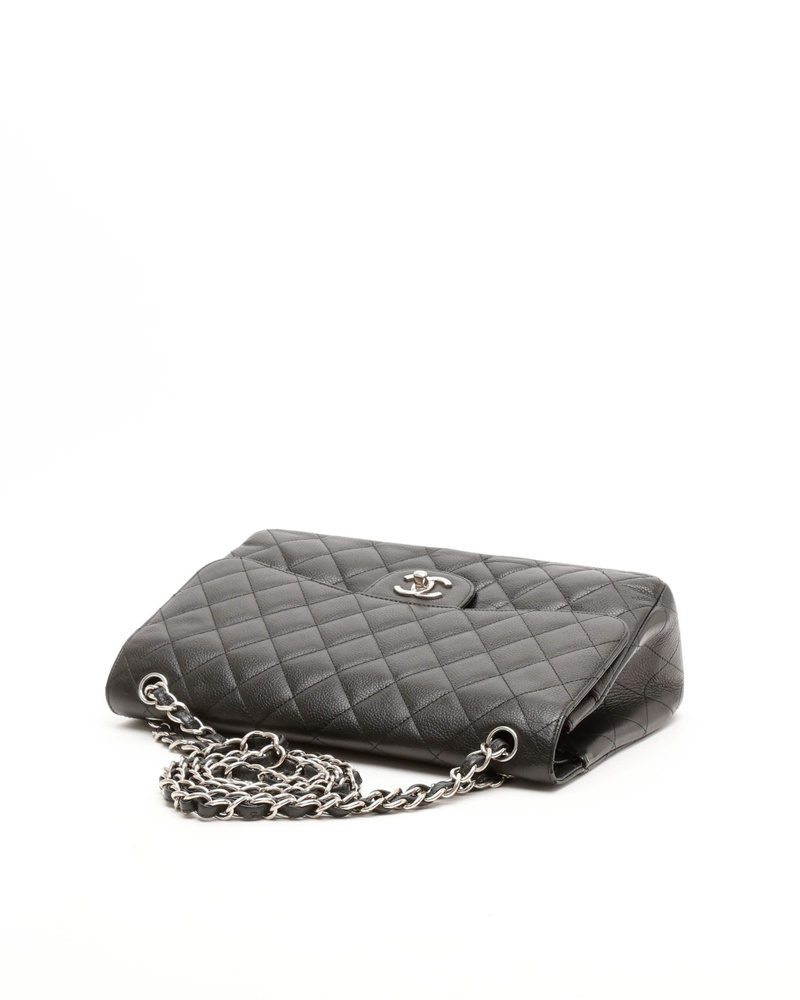 Chanel Classic Jumbo Caviar Double Flap Bag