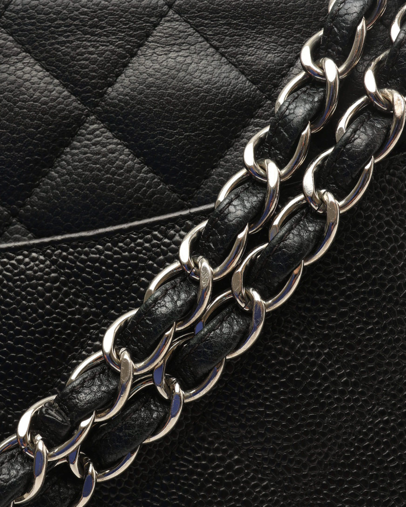 Chanel Classic Jumbo Caviar Double Flap Bag