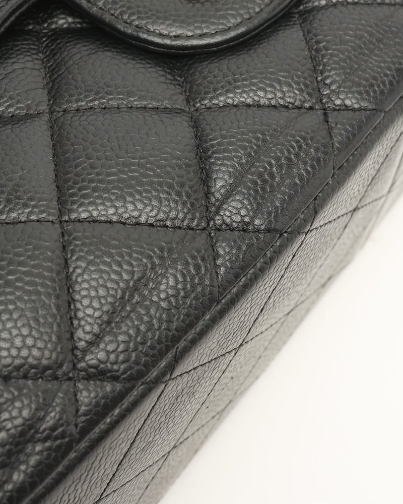 Chanel Classic Jumbo Caviar Double Flap Bag