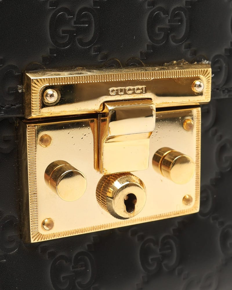 Gucci Large Padlock Guccissima Bag