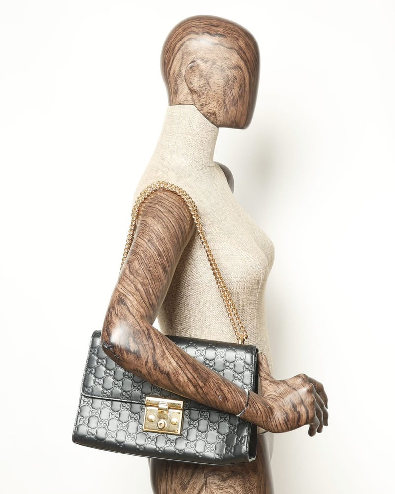 Gucci Large Padlock Guccissima Bag