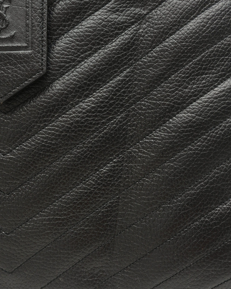 Saint Laurent V-Stitch Leather Clutch Bag