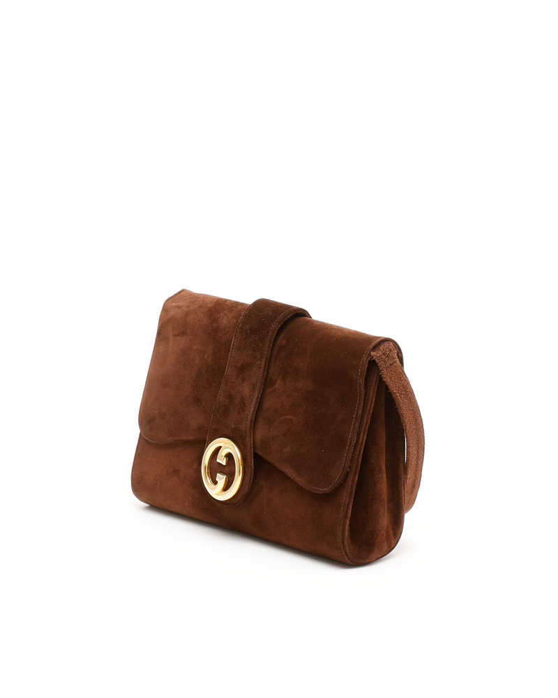 Gucci GG Suede Shoulder Bag