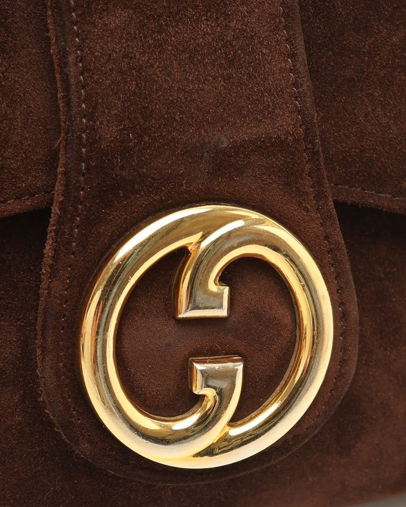Gucci GG Suede Shoulder Bag