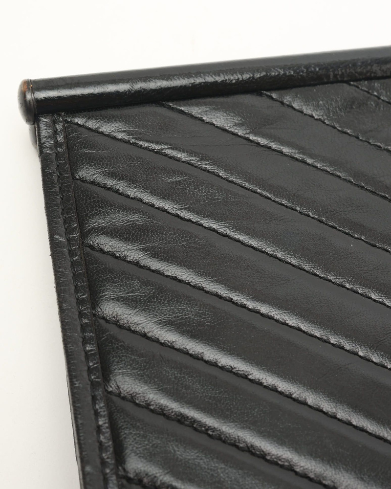 Saint Laurent V-Stitch Leather Clutch Bag