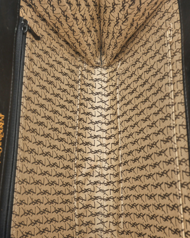 Saint Laurent V-Stitch Leather Clutch Bag