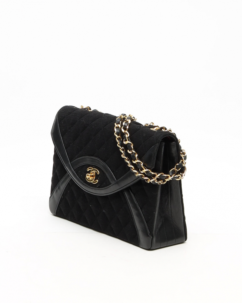 Chanel Classic Medium Jersey Single Flap Bag
