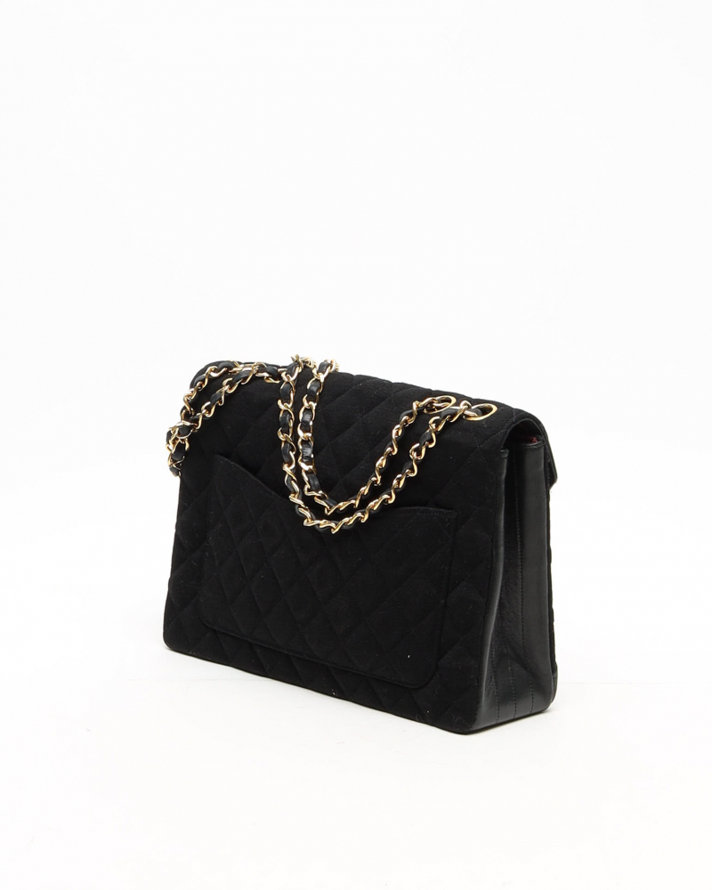 Chanel Classic Medium Jersey Single Flap Bag