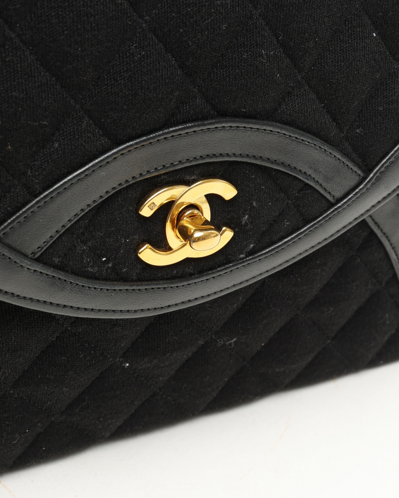 Chanel Classic Medium Jersey Single Flap Bag