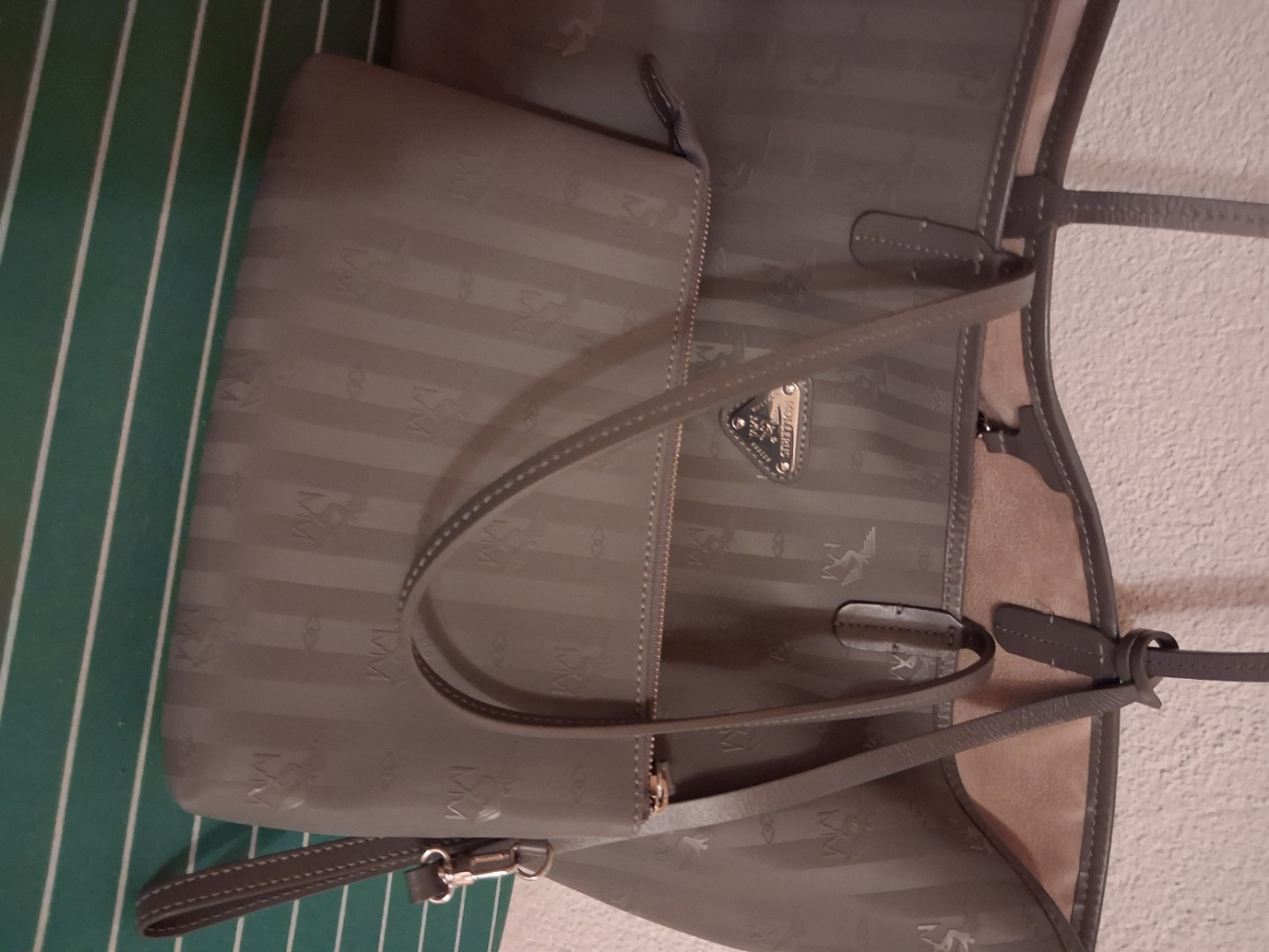 Maison Mollerus Shopper Silber Taupe