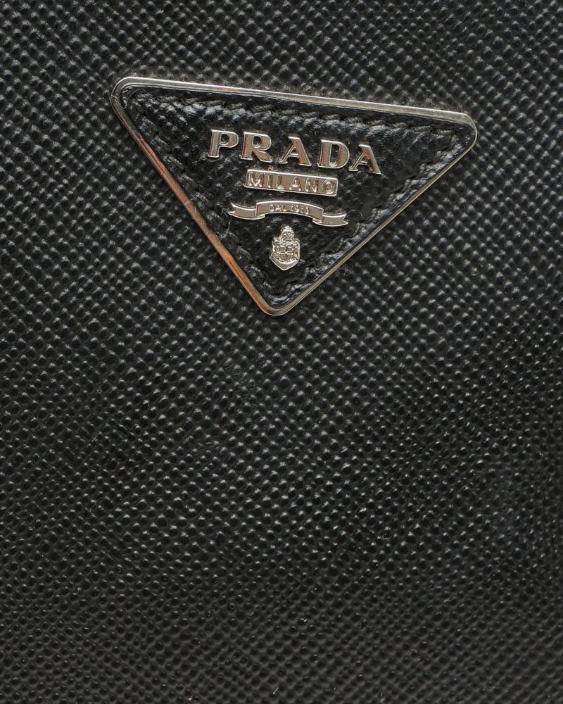 Prada Saffiano Turnlock Twin Tote Bag