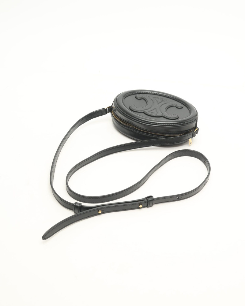 Celine Céline Cuir Triomphe Oval Crossbody Bag