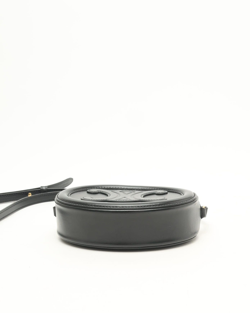 Celine Céline Cuir Triomphe Oval Crossbody Bag