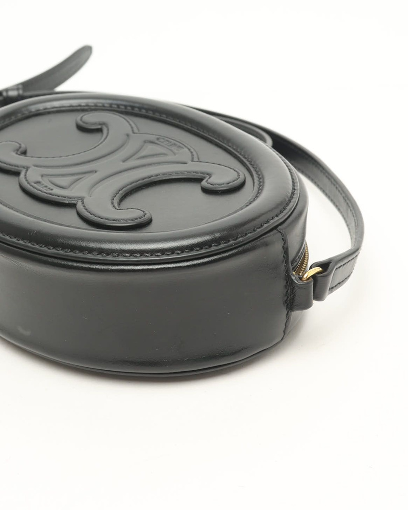 Celine Céline Cuir Triomphe Oval Crossbody Bag