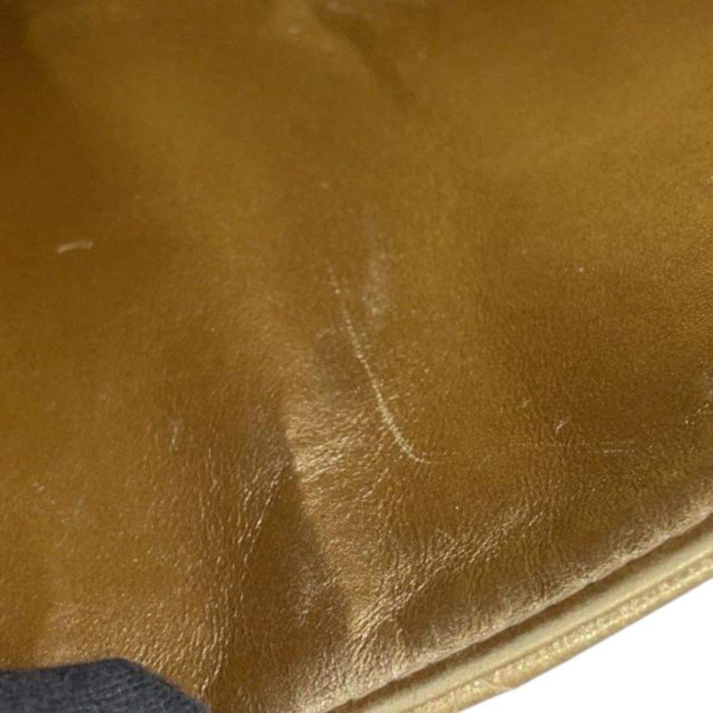 Chanel B Chanel Gold Lambskin Leather Leather Mini Square Classic Lambskin Single Flap France