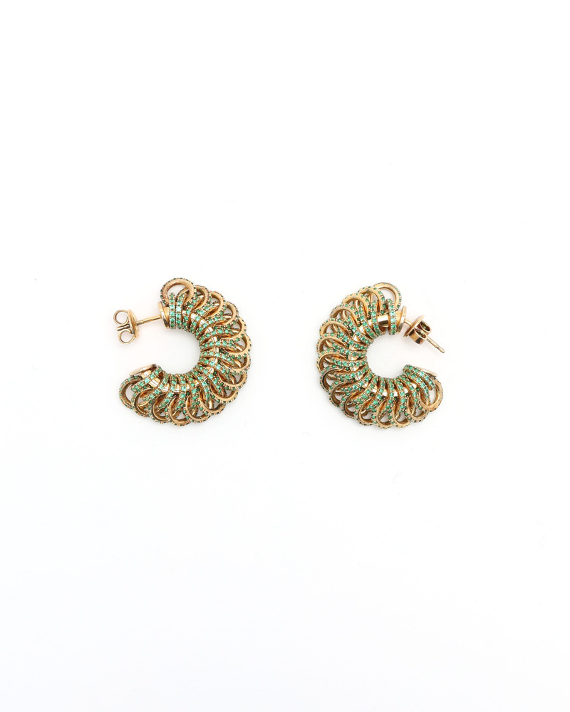 Bottega Veneta Rhinestone Hoop Earrings