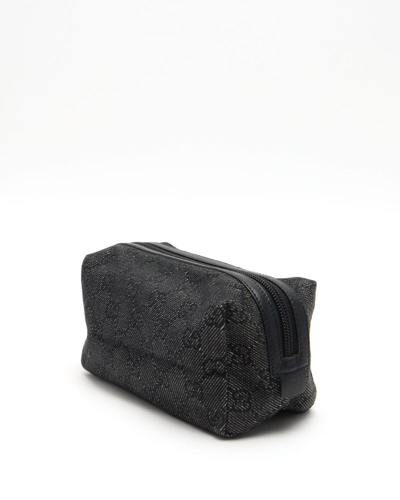 Gucci Canvas and Leather Pouch