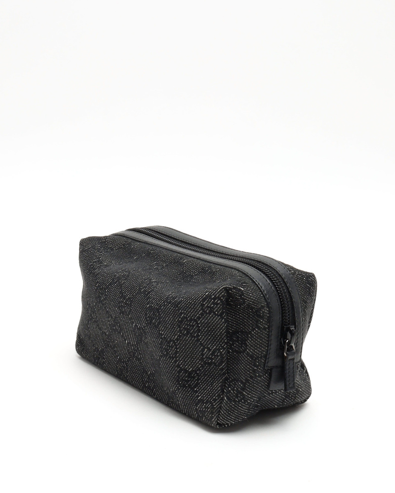 Gucci Canvas and Leather Pouch