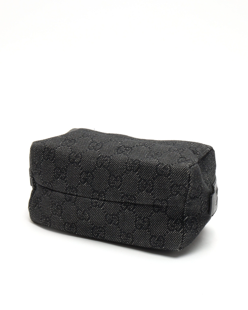 Gucci Canvas and Leather Pouch