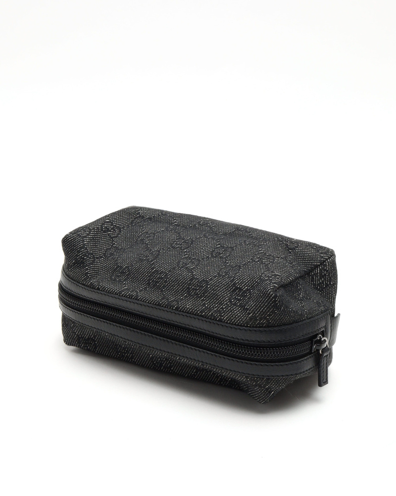 Gucci Canvas and Leather Pouch