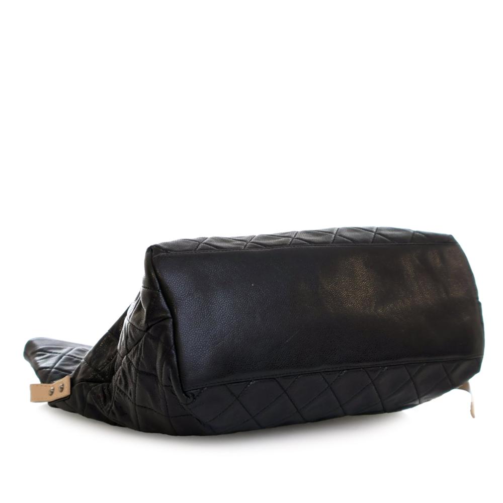 Chanel B Chanel Black Caviar Leather Leather Reissue Quilted Caviar Messenger Flap France