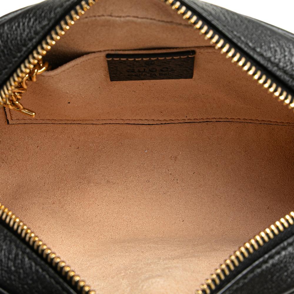 Gucci AB Gucci Black Calf Leather Mini Ophidia Crossbody Italy