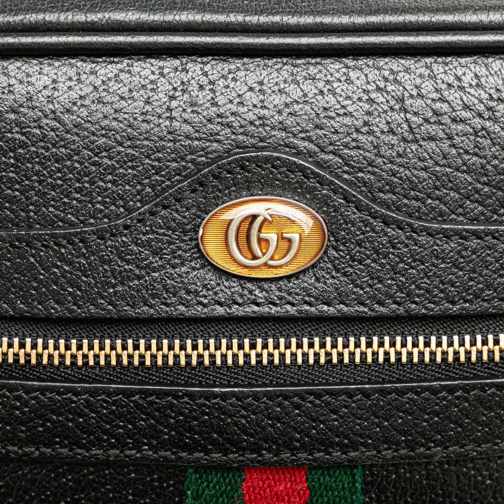 Gucci AB Gucci Black Calf Leather Mini Ophidia Crossbody Italy